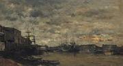 Charles-Francois Daubigny De haven van Bordeaux. painting